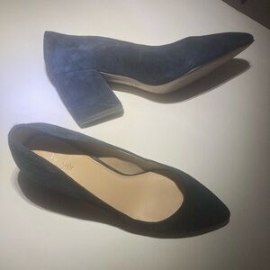 Stella Back Suede Block Heels